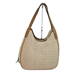 Style & Co Straw Medium/Large 4-Poster Tote - Natural/Ivory/Tan - NWOT